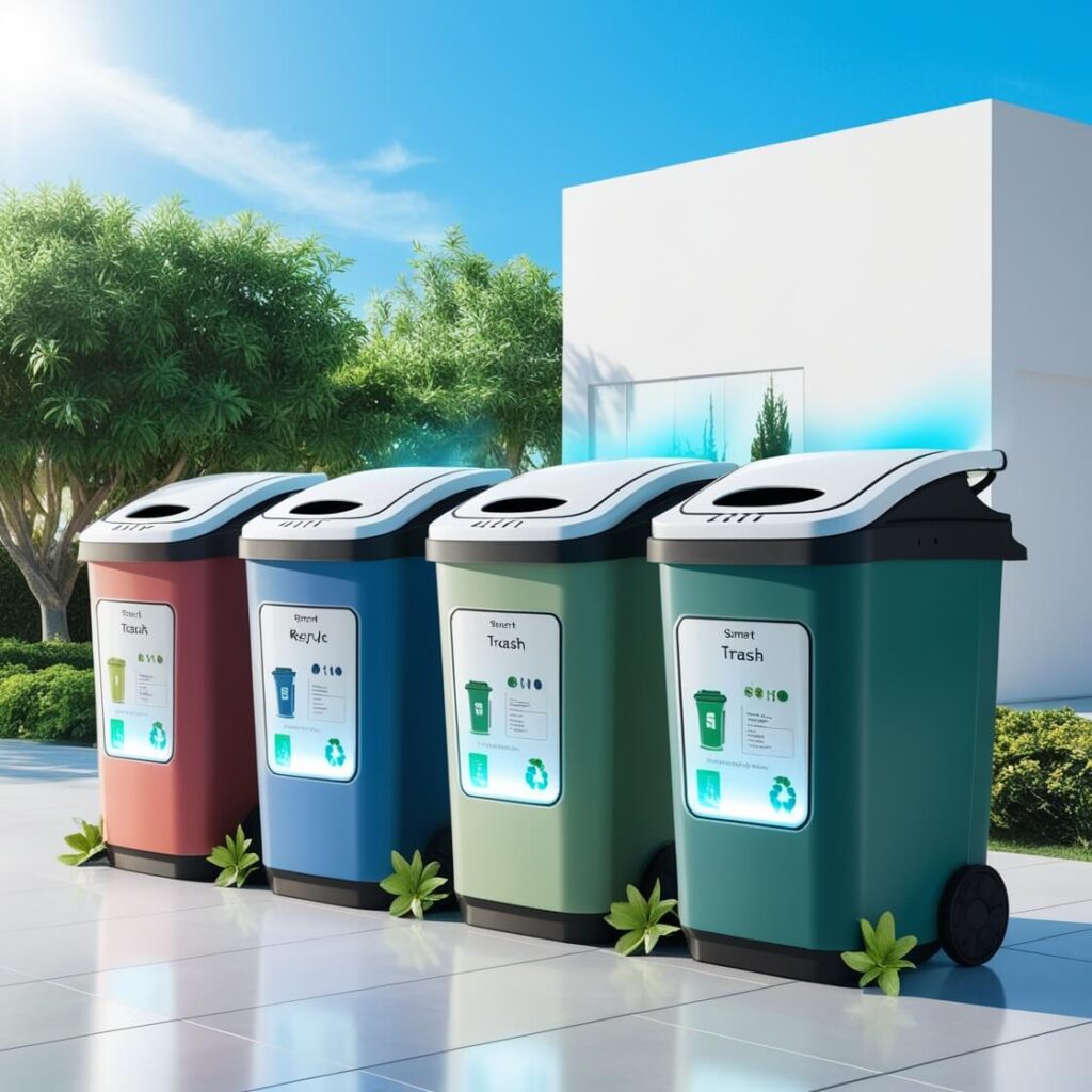 Smart recycling and dust bin features (1)